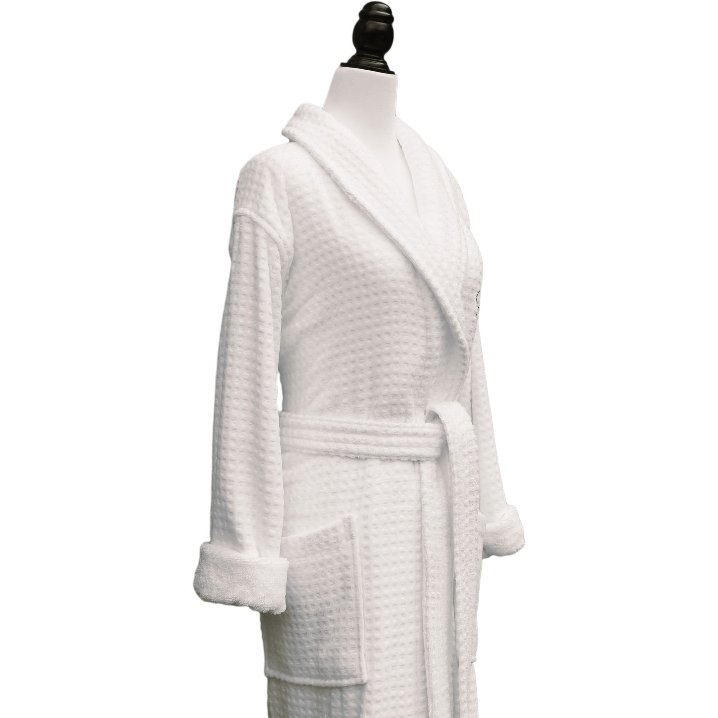 Albornoz 100% algodón egipcio certificado Premium Hotel Spa terciopelo blanco Terry chal súper absorbente 420GSM compromiso, marido esposa regalo