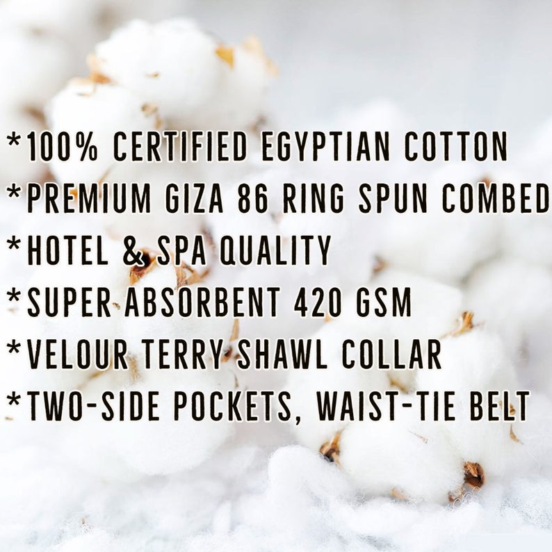 Albornoz 100% algodón egipcio certificado Premium Hotel Spa terciopelo blanco Terry chal súper absorbente 420GSM compromiso, marido esposa regalo
