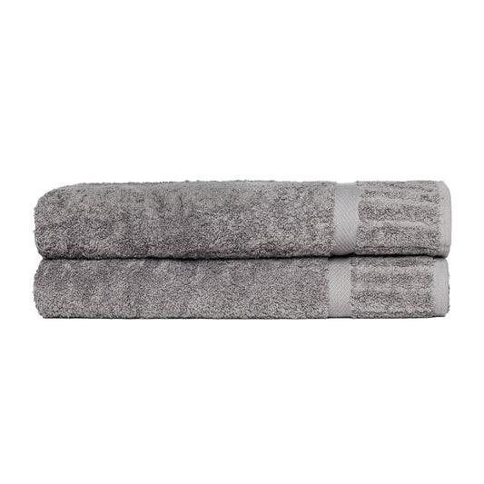 Luxurious 2 Bath Towels Set 100% Certified Egyptian Cotton Thick 700 GSM Ultra Absorbent Hotel & Spa quality 52"X27"