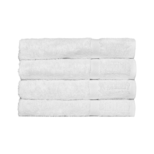 Lot de 4 essuie-mains luxueux 100 % coton égyptien certifié épais 700 g/m² ultra absorbant de qualité hôtel et spa 71,1 x 40,6 cm.