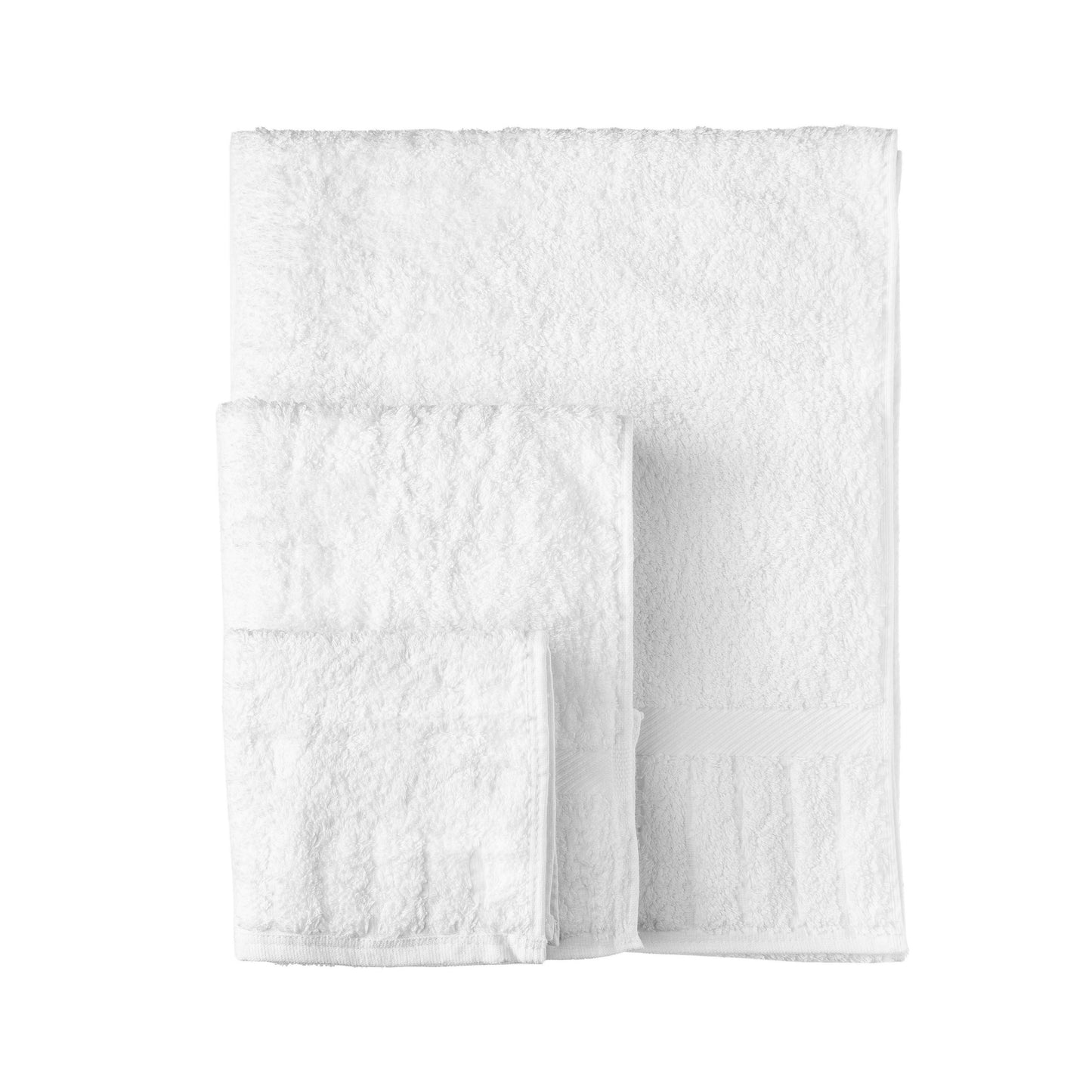 Monogrammed, New, 3 Pieces White Towels Set 100% Cotton Grandeur